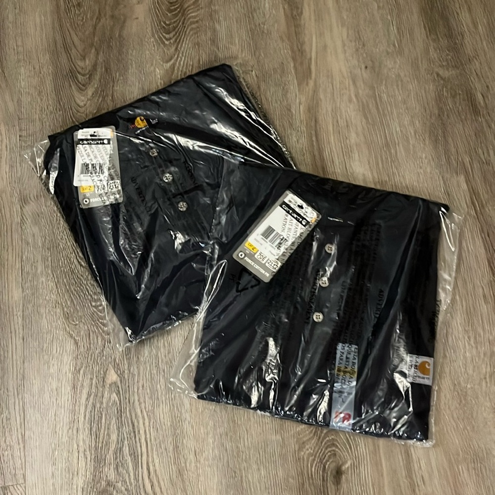 Carhartt Men’s Force Cotton long sleeve Henley - flame resistant